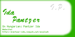 ida pantzer business card